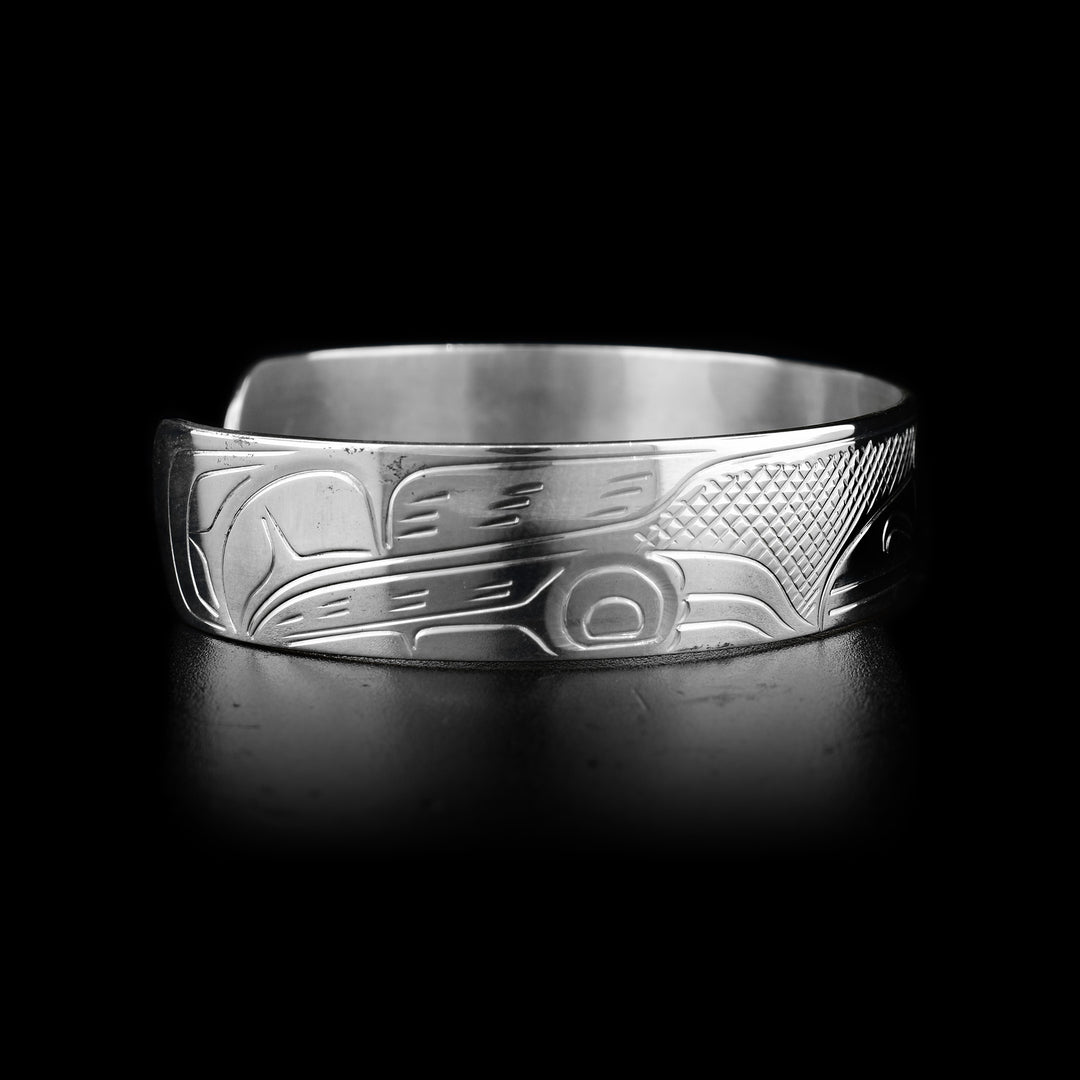 Sterling Silver 1/2" Raven Cuff Bracelet - Artina's Jewellery