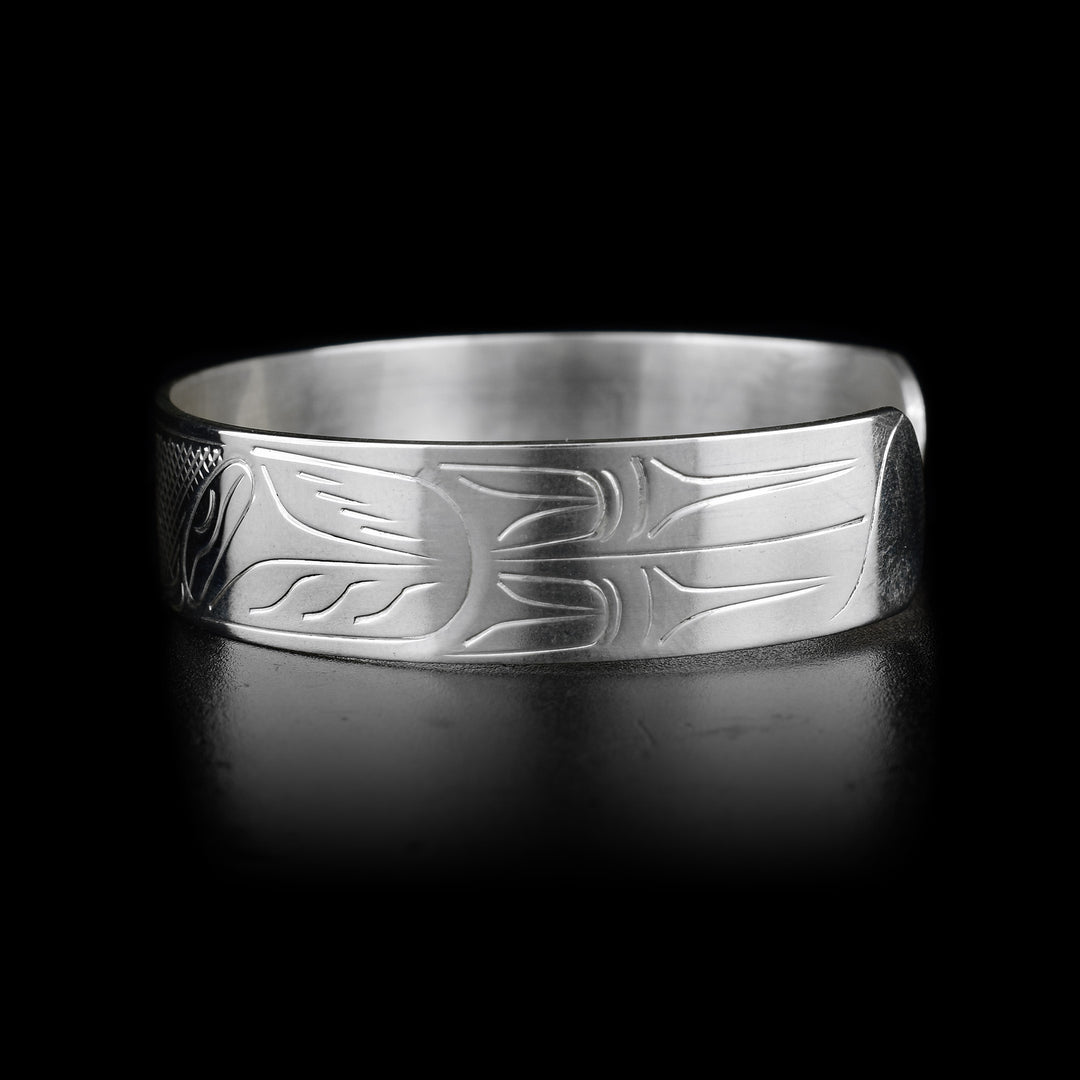Sterling Silver 1/2" Raven Cuff Bracelet - Artina's Jewellery