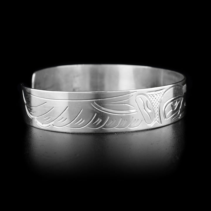 Silver 1/2" Double Raven Cuff Bracelet - Artina's Jewellery
