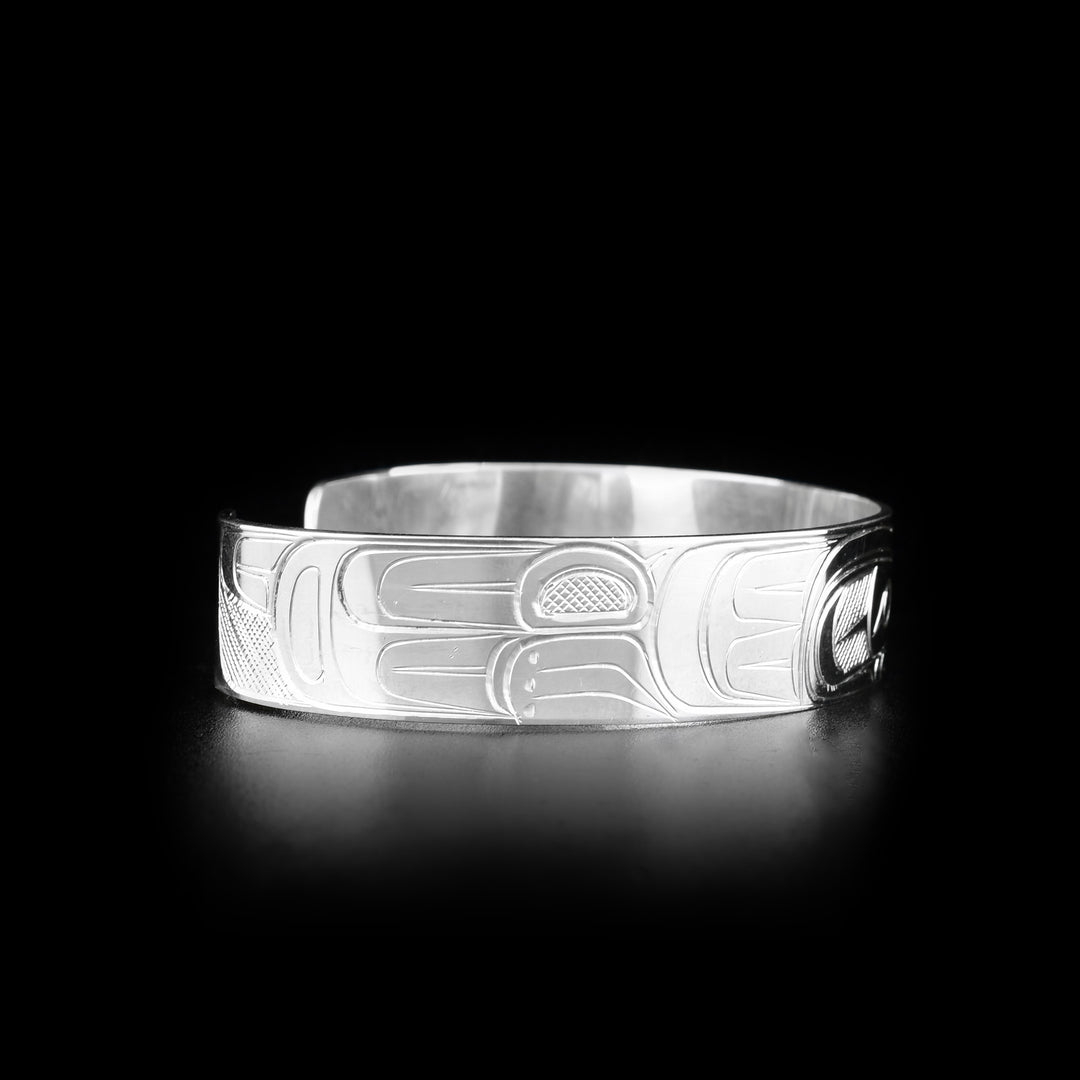 Raven 1/2" Silver Cuff Bracelet - Artina's Jewellery