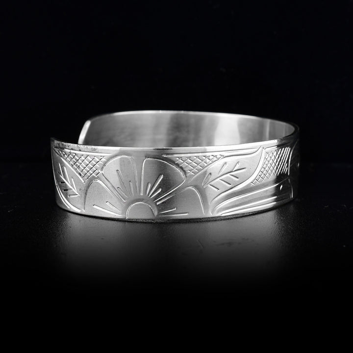 Sterling Silver 1/2" Hummingbird Cuff - Artina's Jewellery
