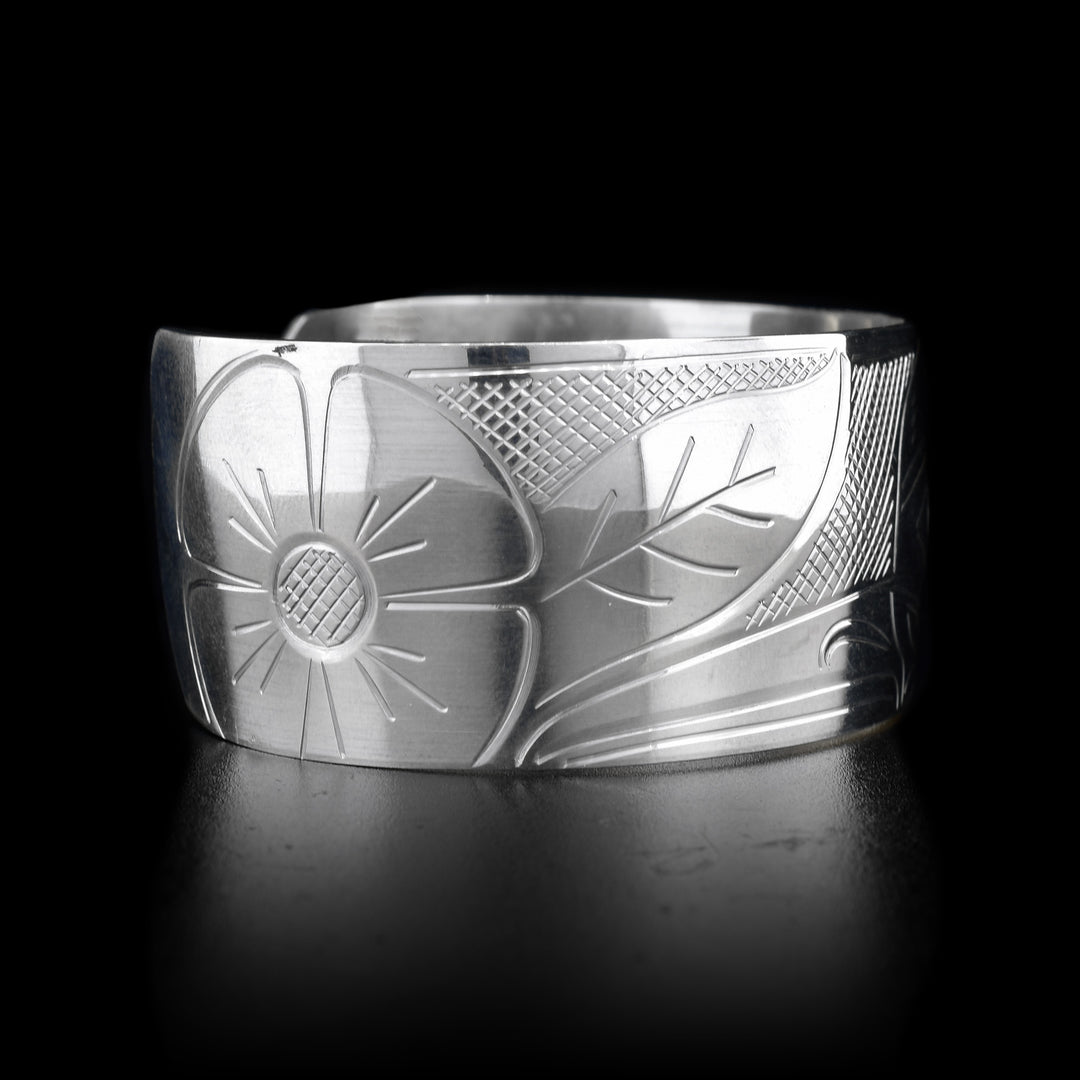 Silver 1" Hummingbird Chunky Bracelet - Artina's Jewellery