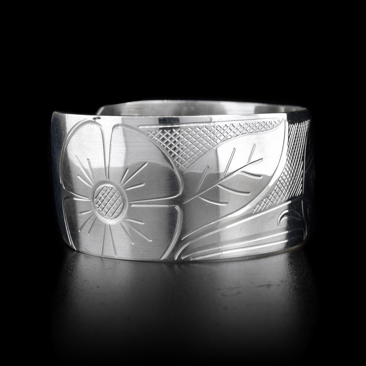 Silver 1" Hummingbird Chunky Bracelet - Artina's Jewellery