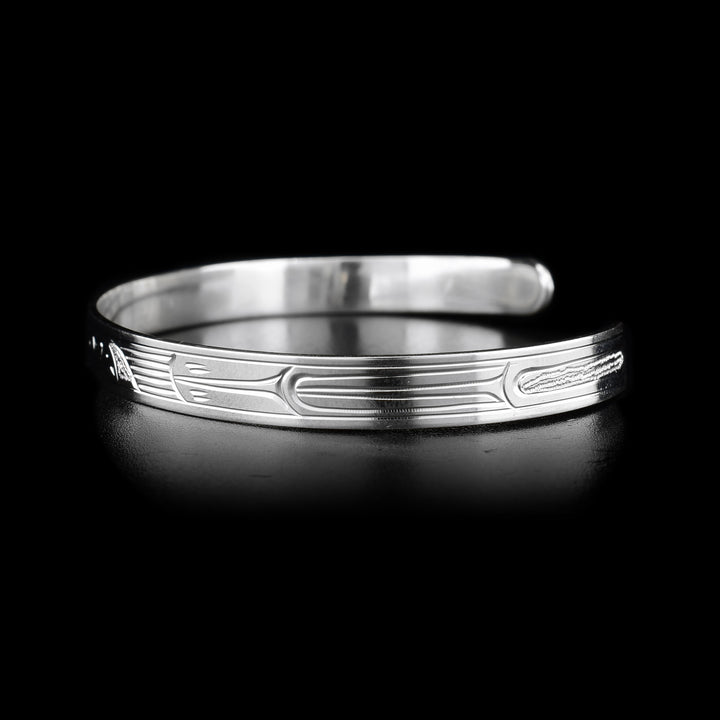 Sterling Silver 1/4" Raven Small Bracelet - Artina's Jewellery