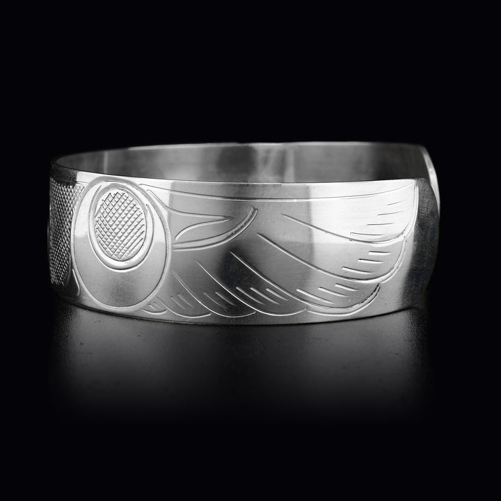 Sterling Silver 3/4" Raven Chunky Bracelet - Artina's Jewellery