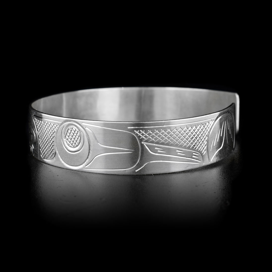 Silver 1/2" Double Orca Bracelet - Artina's Jewellery