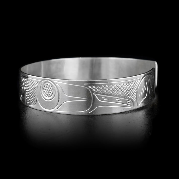Silver 1/2" Double Orca Bracelet - Artina's Jewellery