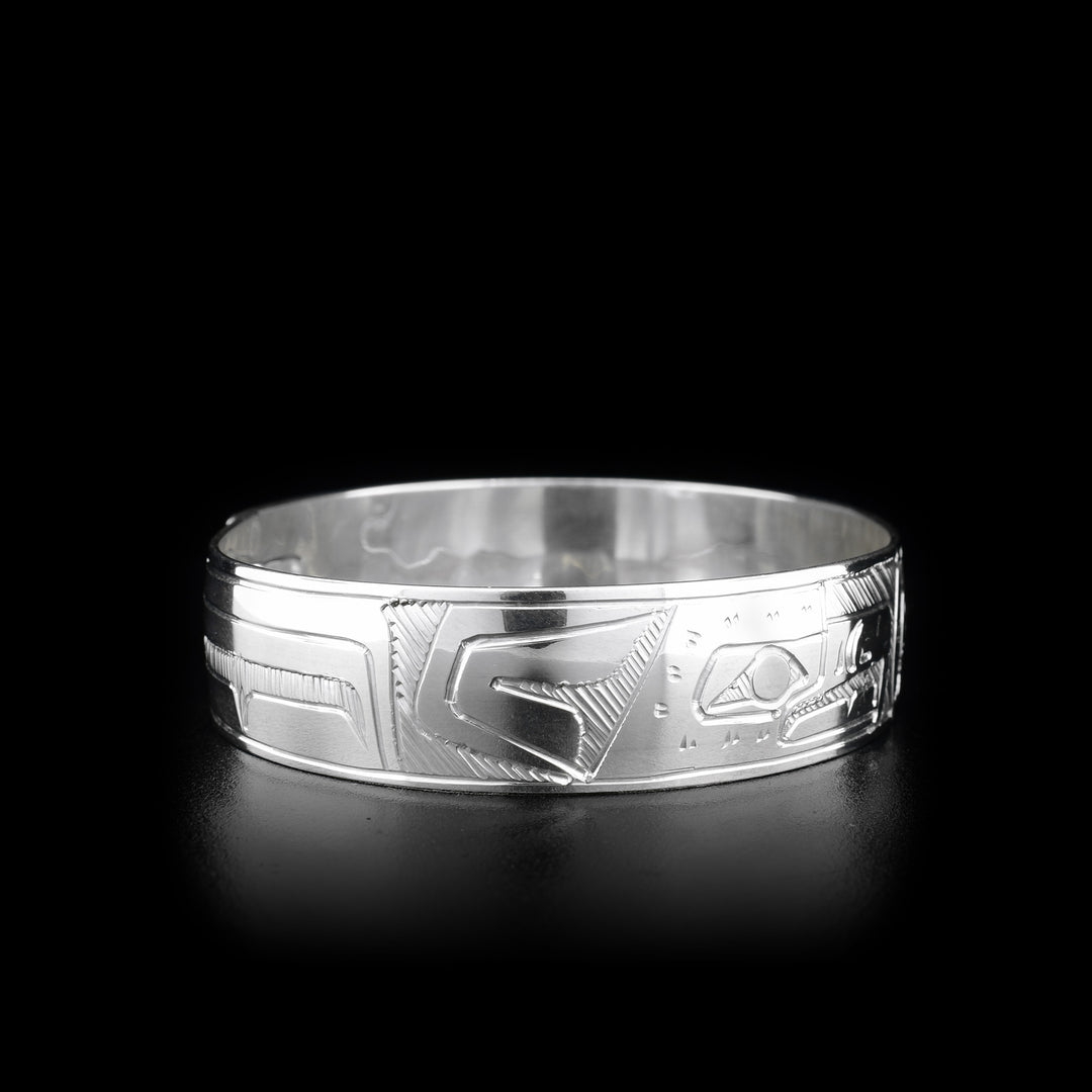Eagle, Sun, and Orca Silver Clasp Bracelet - Artina's Jewellery
