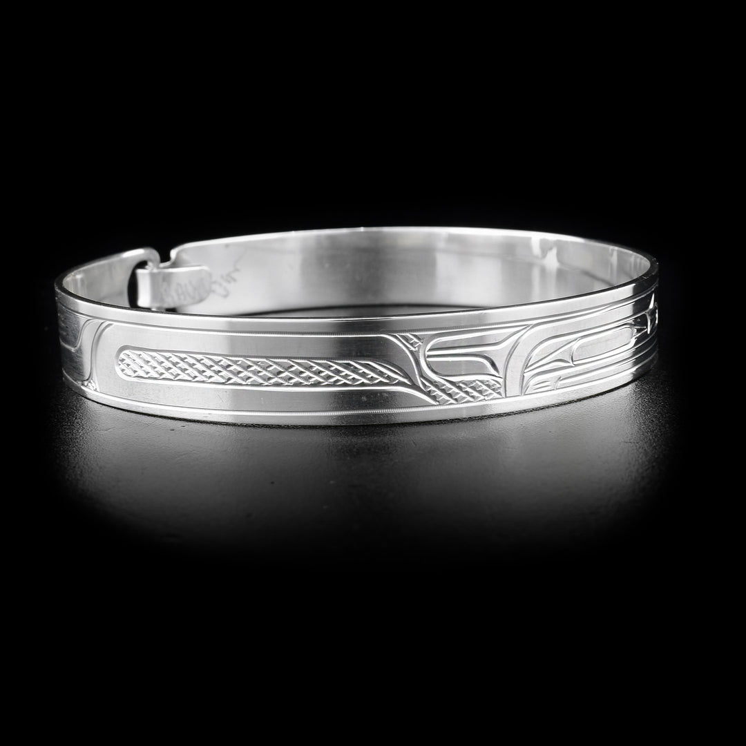 Sterling Silver 3/8" Raven Clasp Bracelet - Artina's Jewellery