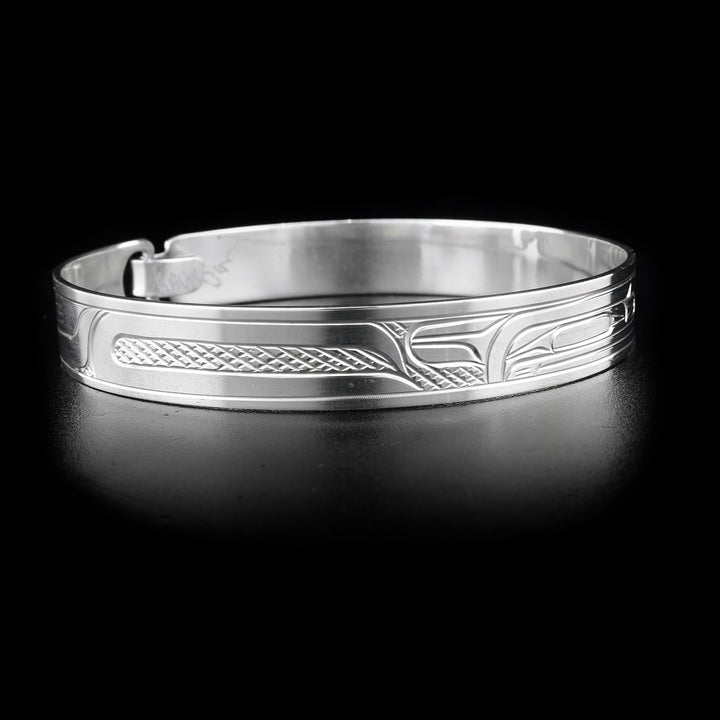 Sterling Silver 3/8" Raven Clasp Bracelet - Artina's Jewellery