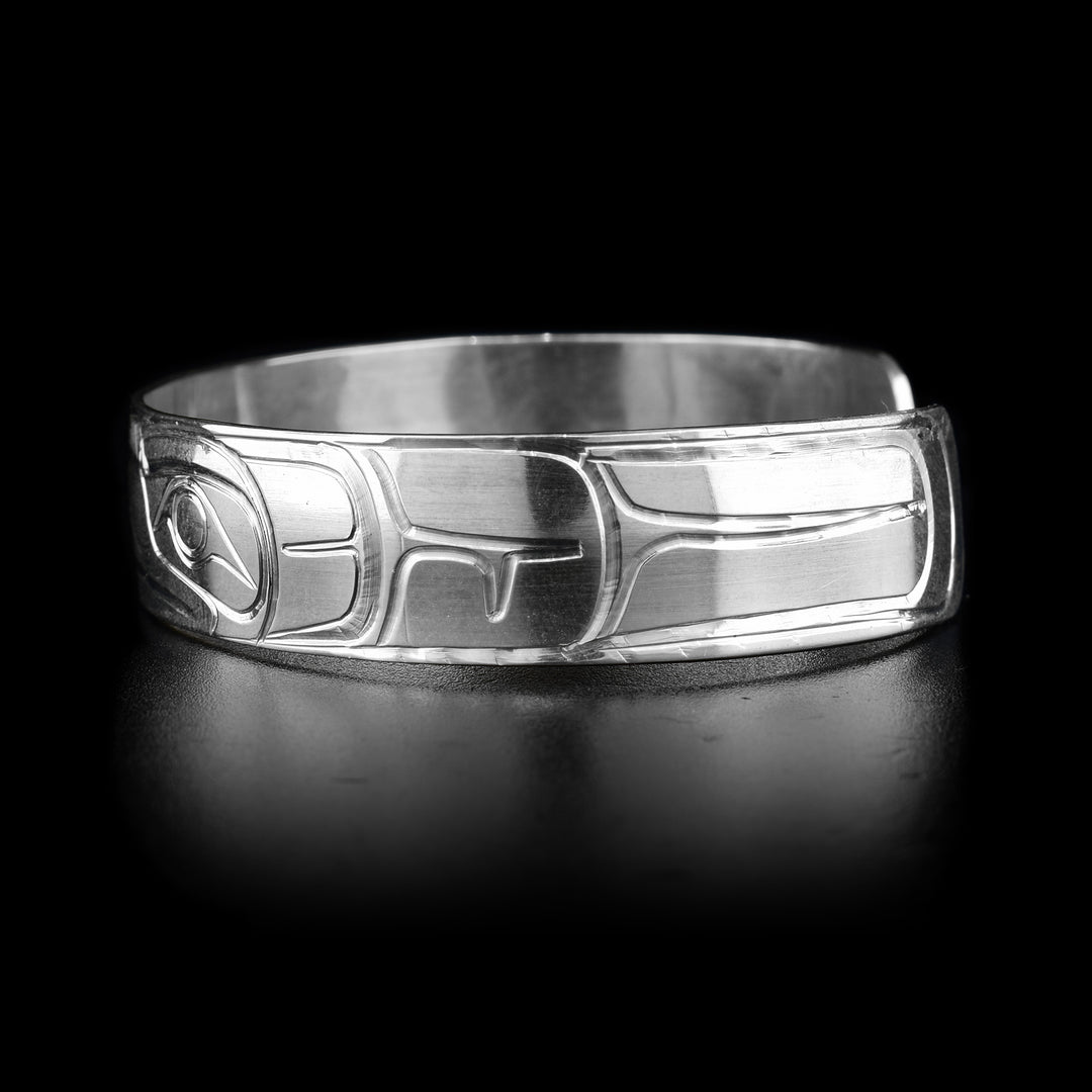 Silver 1/2" Raven Eagle Cuff Bracelet - Artina's Jewellery
