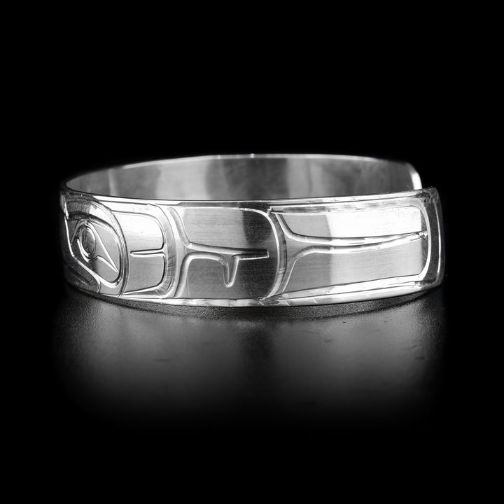 Silver 1/2" Raven Eagle Cuff Bracelet - Artina's Jewellery