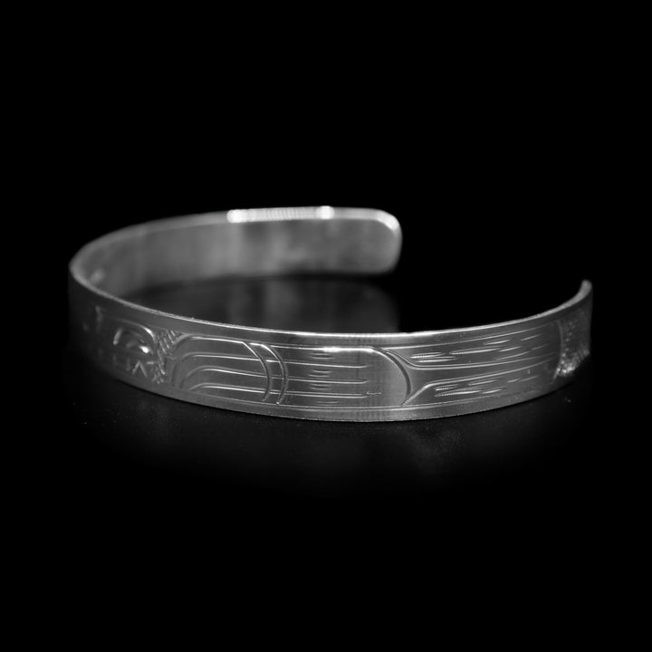 Sterling Silver Bear Bracelet Cuff 3/8" - Artina's Jewellery