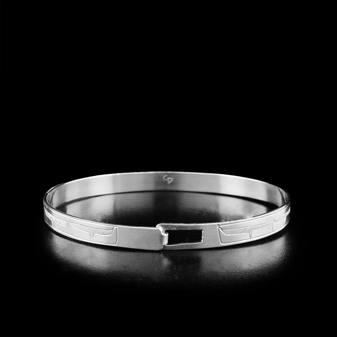 Sterling Silver Raven 3/16" Clasp Bracelet - Artina's Jewellery