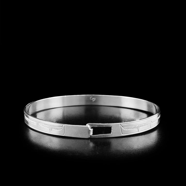 Sterling Silver Raven 3/16" Clasp Bracelet - Artina's Jewellery