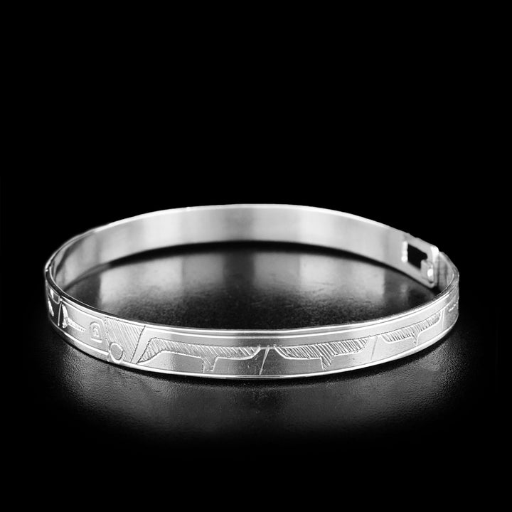 Sterling Silver Raven 3/16" Clasp Bracelet - Artina's Jewellery