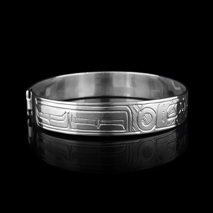 Silver 3/8" Hummingbird, Orca and Sun Bracelet with Clasp - Artina's Jewellery