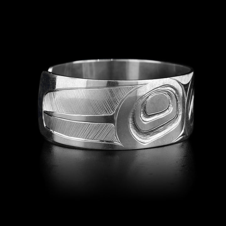 Sterling Silver 3/4" Raven Chunky Bracelet - Artina's Jewellery