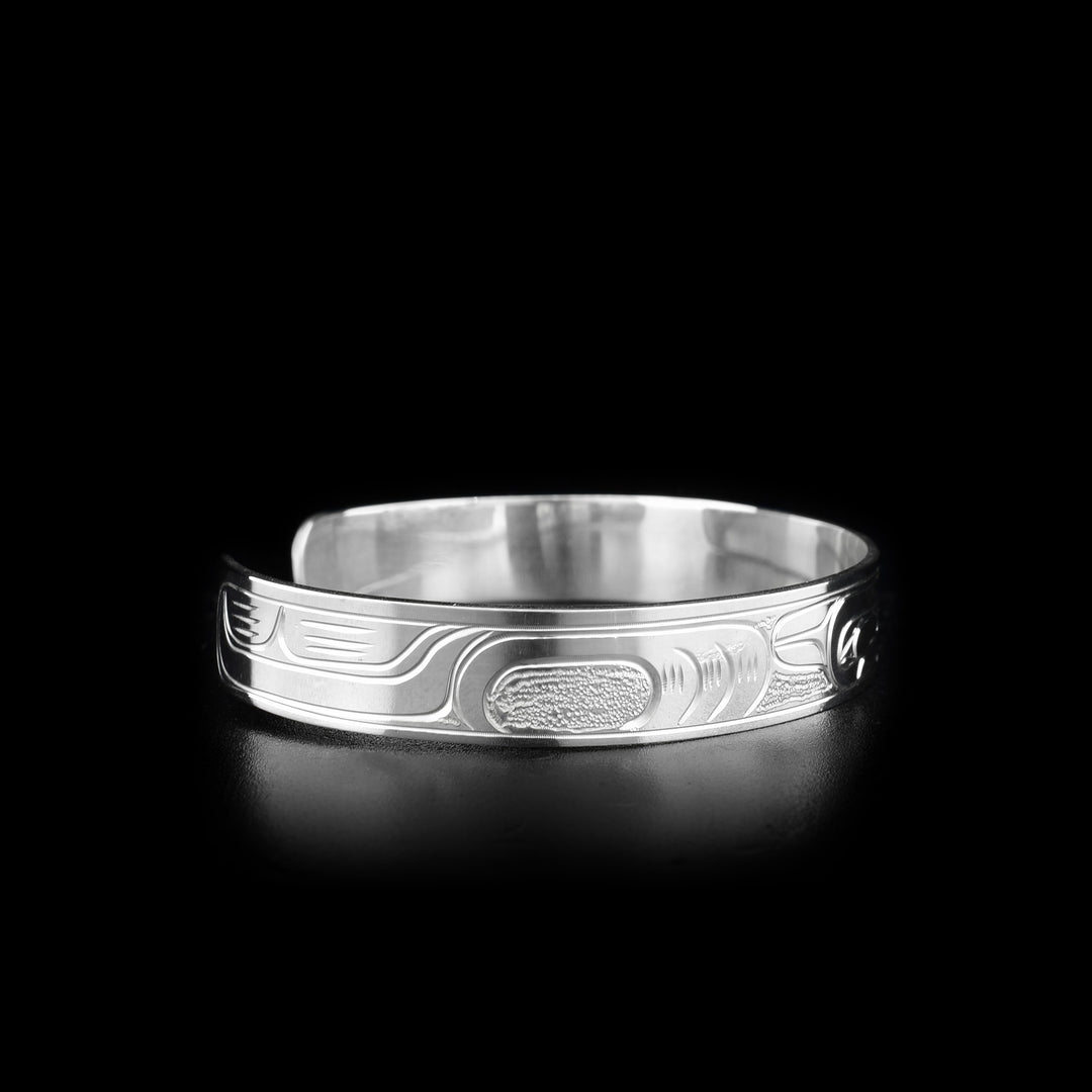 Silver Cuff 3/8" Eagle Bracelet - Artina's Jewellery