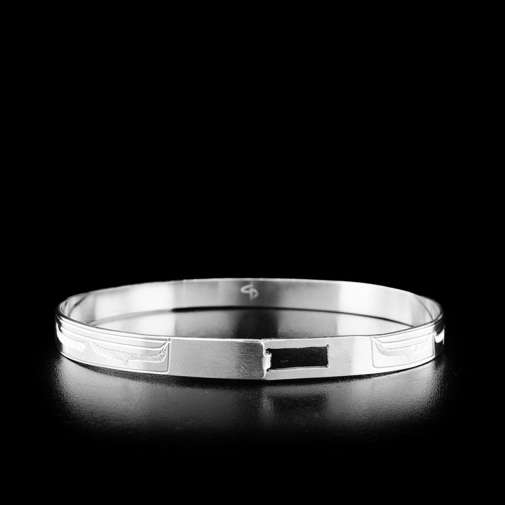 Sterling Silver Double Hummingbird and Flower 3/16" Clasp Bracelet - Artina's Jewellery