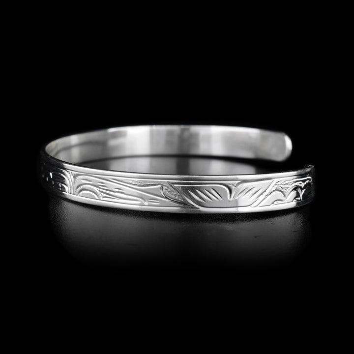 Silver 1/4" Orca Thunderbird Bracelet - Artina's Jewellery