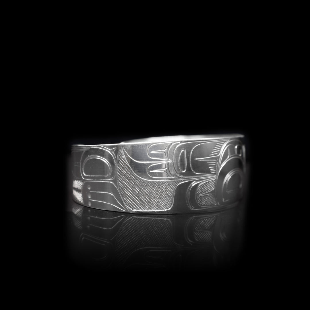 Swan 3/4" Silver Cuff Bracelet - Artina's Jewellery
