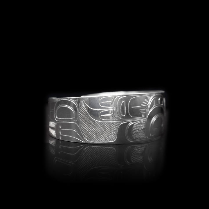 Swan 3/4" Silver Cuff Bracelet - Artina's Jewellery