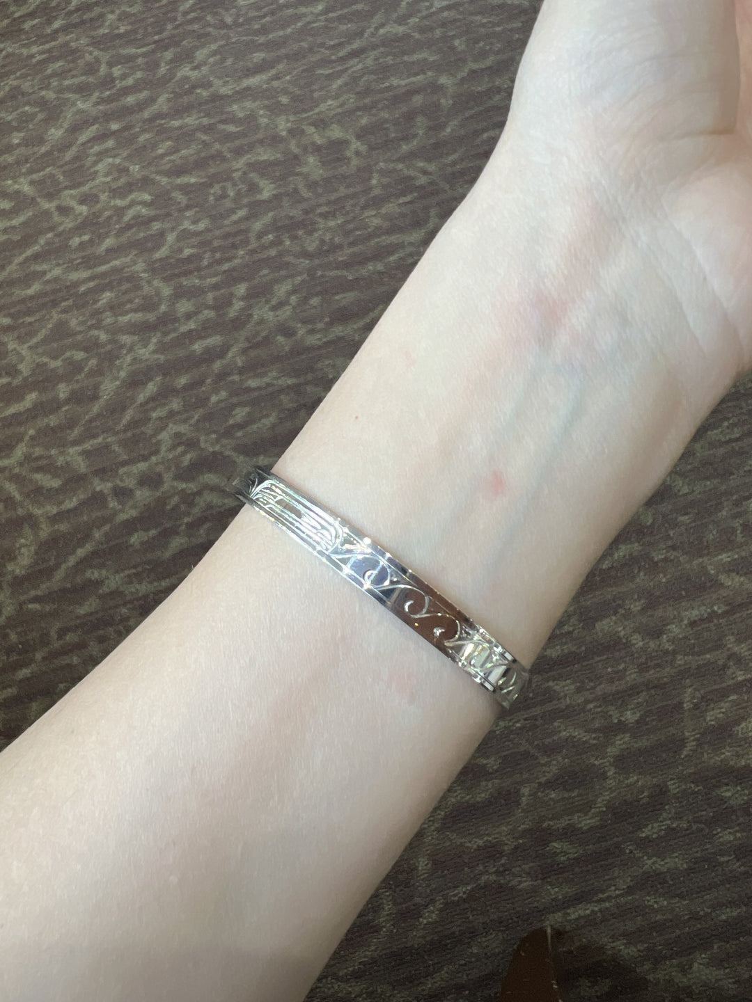 Orca Waves 1/4" Silver Cuff Bracelet - Artina's Jewellery