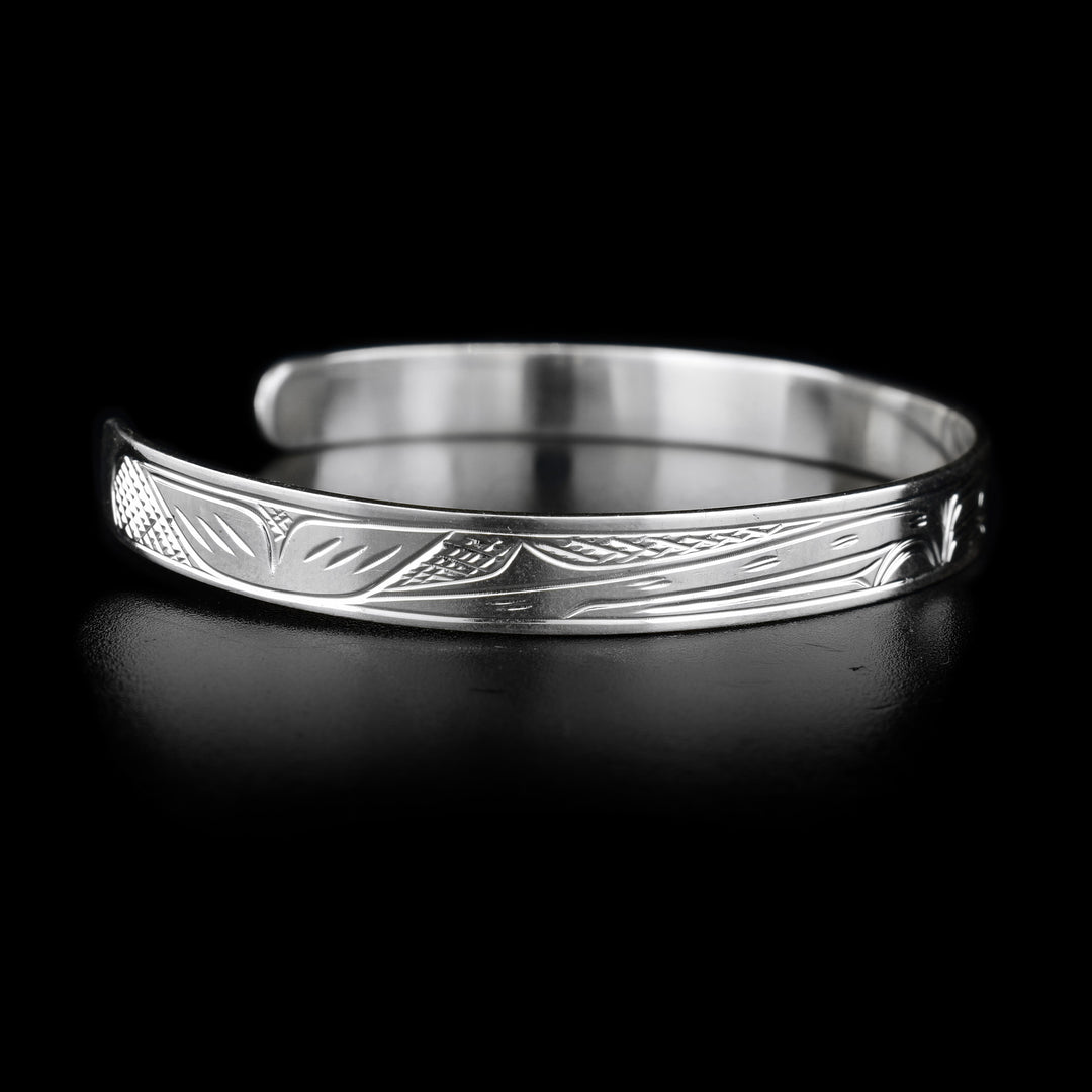 Sterling Silver 1/4" Orca Waves Bracelet - Artina's Jewellery