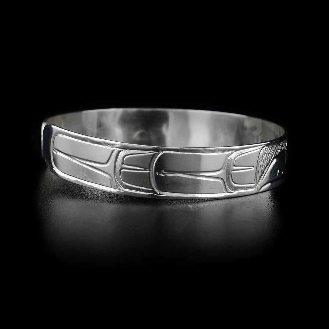 Sterling Silver 3/8" Double Raven Cuff Bracelet - Artina's Jewellery