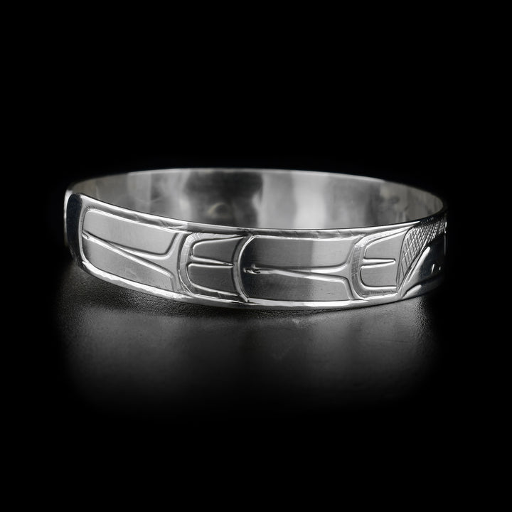 Sterling Silver 3/8" Double Raven Cuff Bracelet - Artina's Jewellery