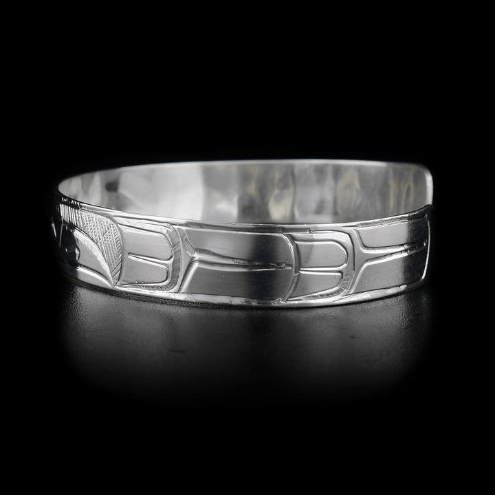 Sterling Silver 3/8" Double Raven Cuff Bracelet - Artina's Jewellery