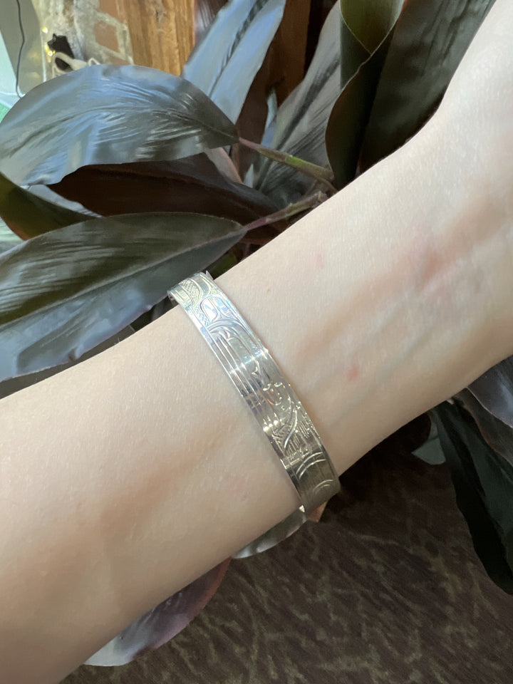 Raven 3/8" Sterling Silver Cuff Bracelet - Artina's Jewellery