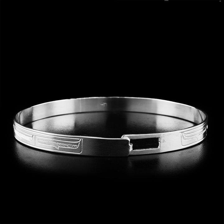 Sterling Silver 3/16" Double Hummingbird Clasp Bracelet - Artina's Jewellery