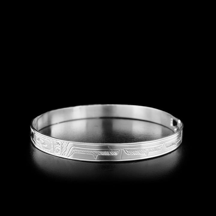 Sterling Silver 3/16" Double Hummingbird Clasp Bracelet - Artina's Jewellery