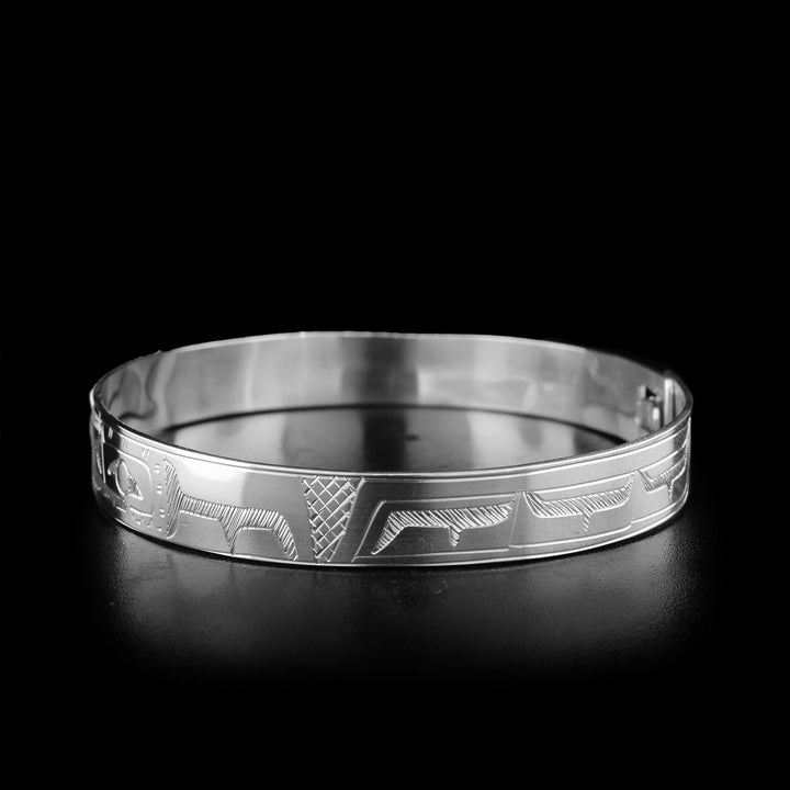 Sterling Silver Raven and Eagle 5/16" Bracelet - Artina's Jewellery
