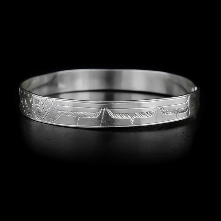 Sterling Silver Orca and Hummingbird 5/16" Clasp Bracelet - Artina's Jewellery