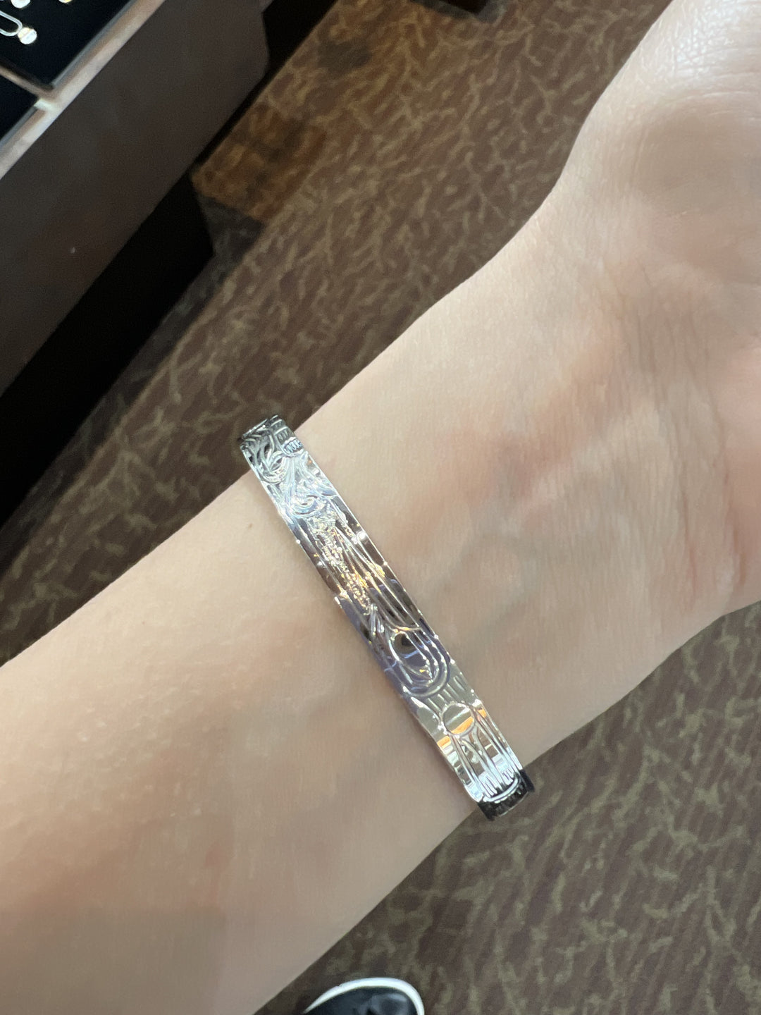 Silver Cuff 1/4" Butterfly and Hummingbird Bracelet - Artina's Jewellery