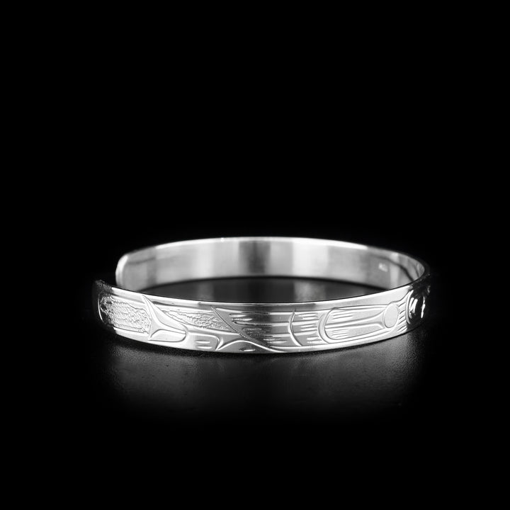 Silver Cuff 1/4" Butterfly and Hummingbird Bracelet - Artina's Jewellery