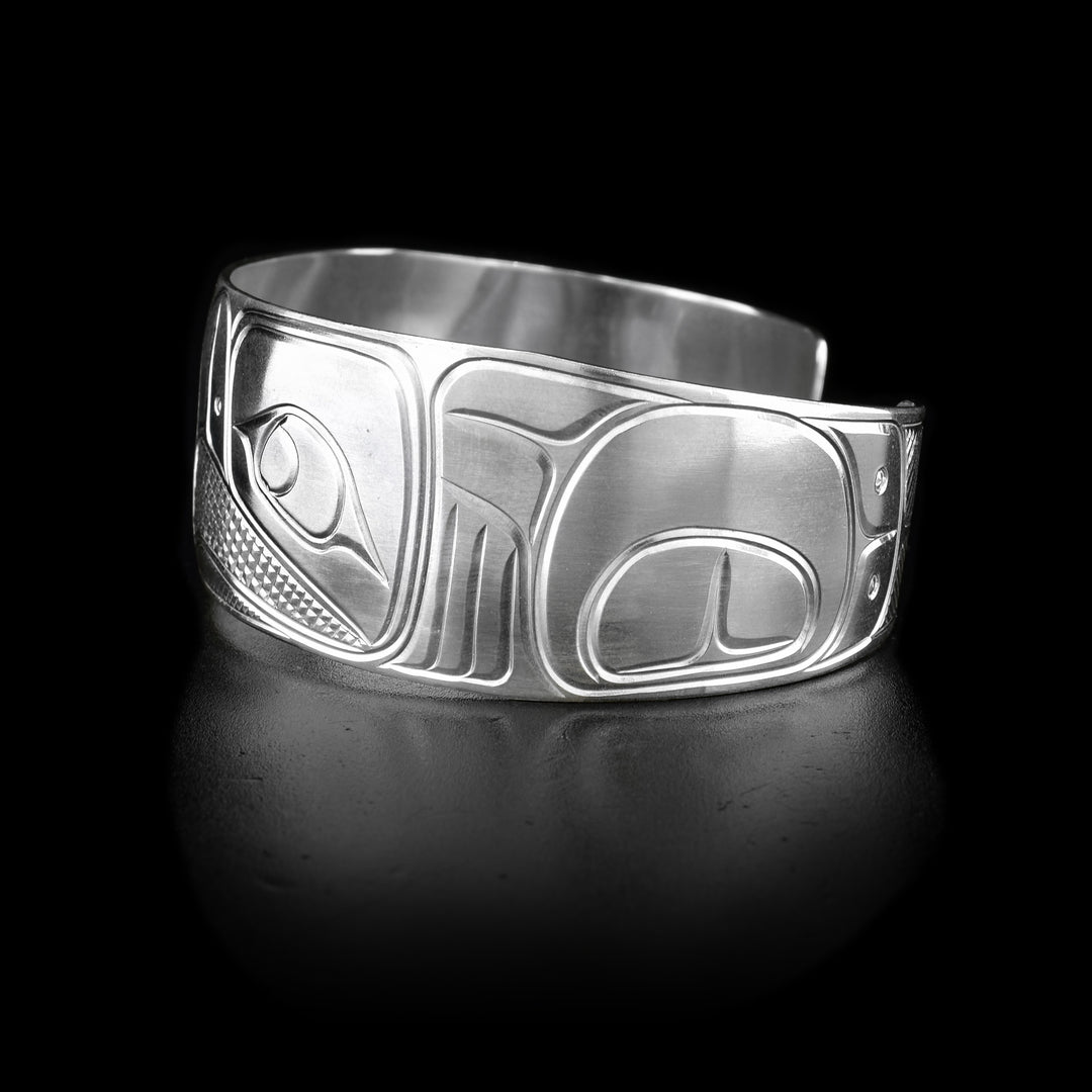Sterling Silver 2" Double Eagle Bracelet - Artina's Jewellery