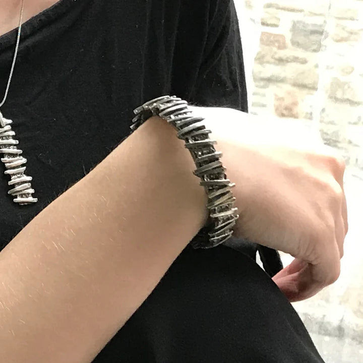 Abstract Pewter Cuff Bracelet - Artina's Jewellery