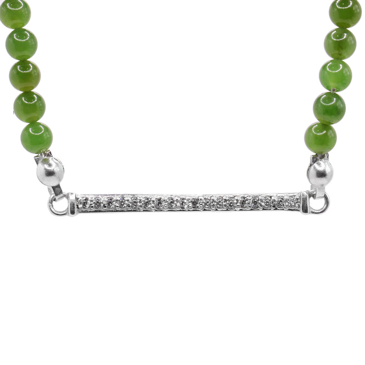 Secondary photo shows the cubic zirconia necklace hanging down.