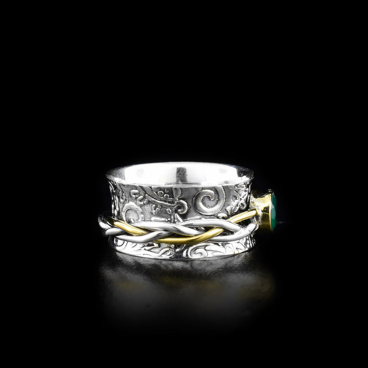 A side view of the spinning ring.