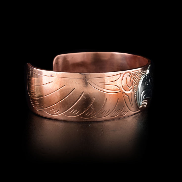 Copper and Silver 3/4" Eagle Cuff Bracelet - Artina's Jewellery