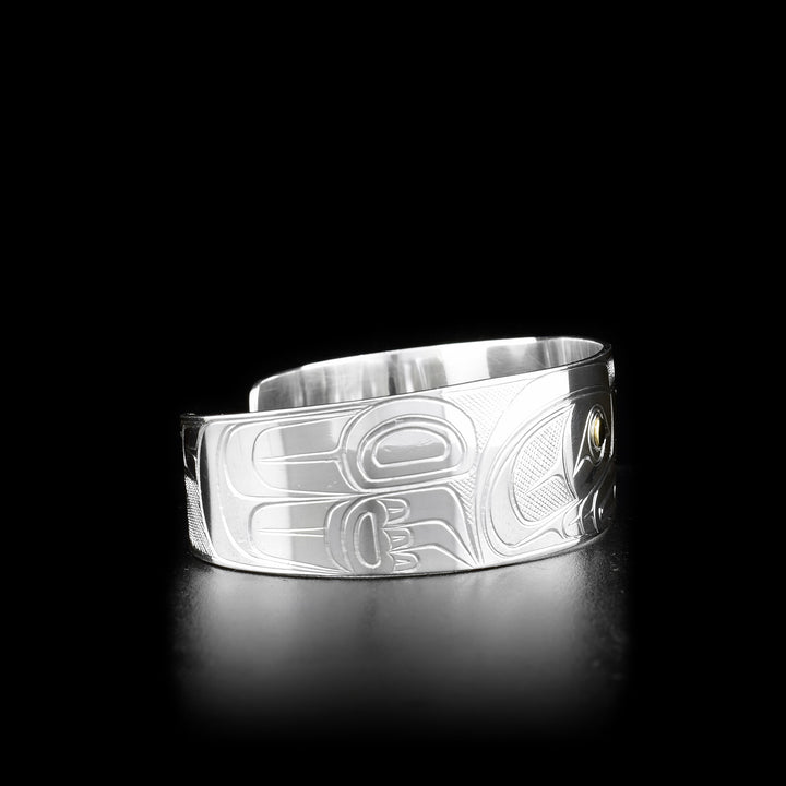 3/4" Raven and Orca Silver and Gold Bracelet - Artina's Jewellery