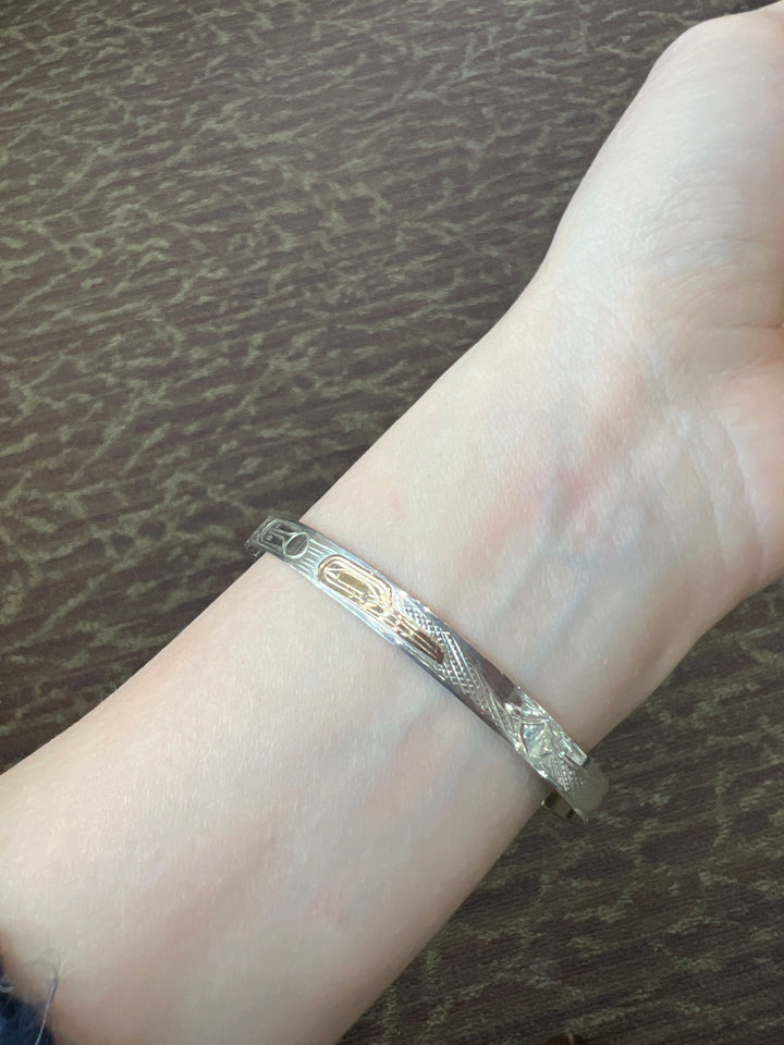 1/4" Silver and 14K Gold Hummingbird Bracelet - Artina's Jewellery