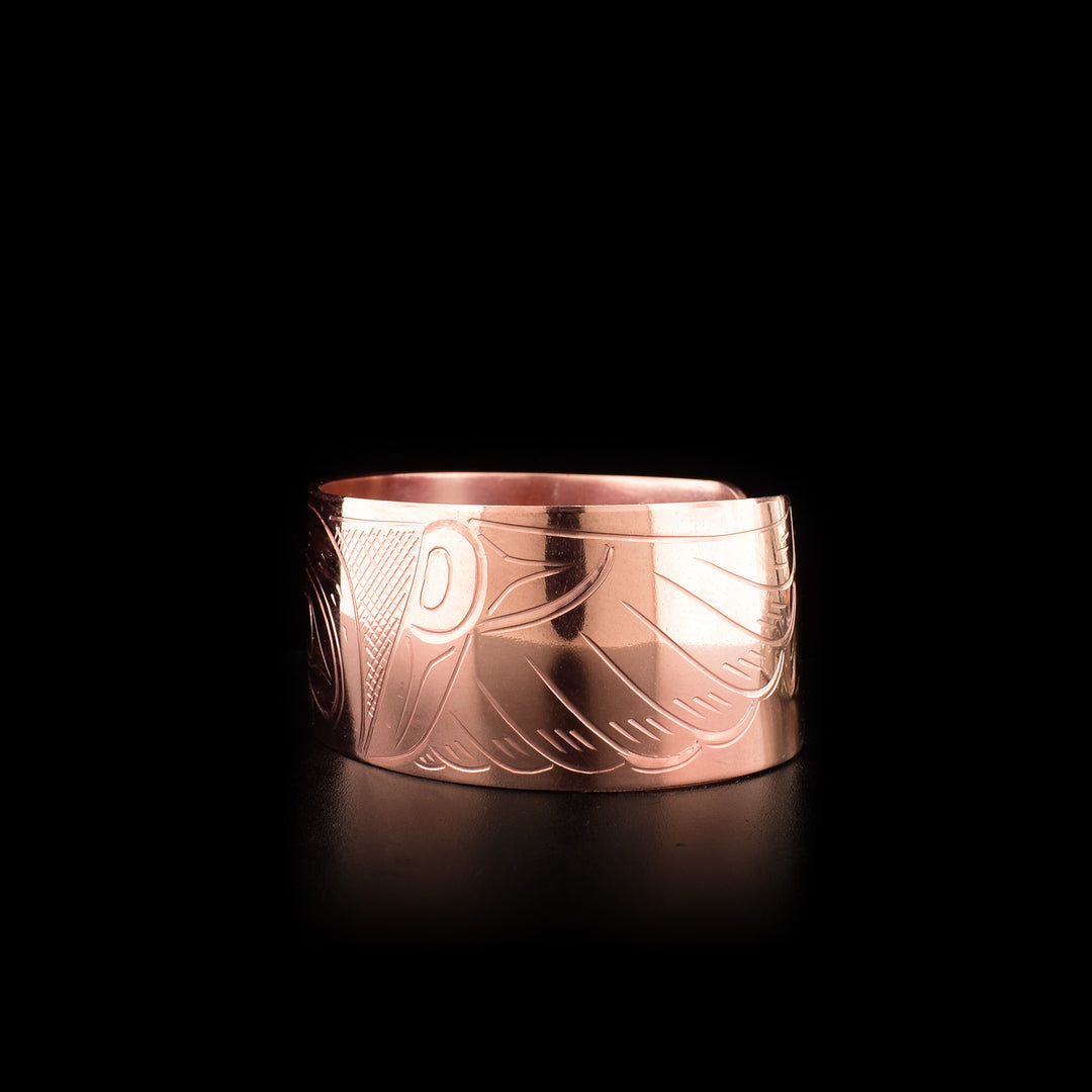 Copper Cuff 1" Hummingbird Bracelet - Artina's Jewellery