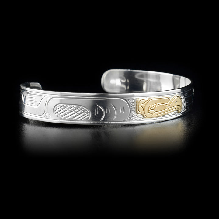 Gold and Silver 3/8" Dainty Eagle Bracelet - Artina's Jewellery