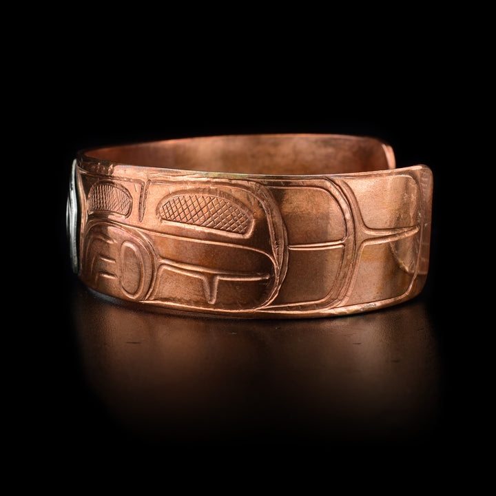 Copper and Silver 3/4" Raven Cuff Bracelet - Artina's Jewellery