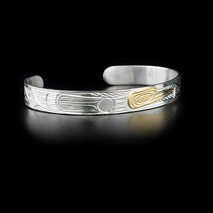 Gold and Silver 1/4" Hummingbird Baby Bracelet - Artina's Jewellery